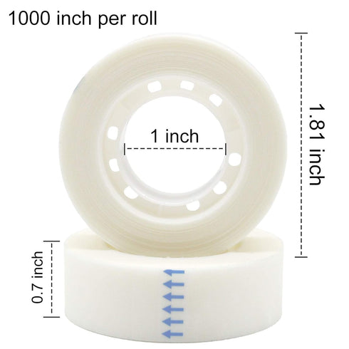 OWLKELA 12 Rolls Matte Adhesive Tape, Invisible Foggy Translucent Tape for Correction and Labeling, 0.7 in x 1000 in