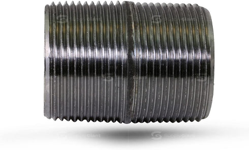 OQCM1500 Close Black Steel Nipple Pipe Fitting, 1-1/2" Nominal Size Diameter