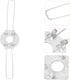 20-Pack 2-Fork 4.72X4.72X1.18In Lampshade Spring Clips Lamp Cover Support Buckles for Ceiling Lights Chandeliers Table