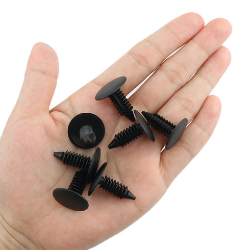50PCS Black Plastic Nylon Rivet Clips, Furniture Assembly Fasteners for Vapor Barrier and Christmas Tree