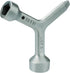 MKF2 Meter Curb Box Key, Heavy-Duty Silver Shut Off Tool for Standard & Large Pentagon Bolts, 5.5 Inches
