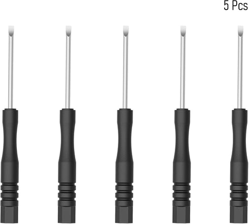 5PCS Mini Slotted Screwdriver Set, 3mm Flat Head for Watch, Eyeglasses, Electronics Repair (Black Handle)