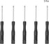 5PCS Mini Slotted Screwdriver Set, 3mm Flat Head for Watch, Eyeglasses, Electronics Repair (Black Handle)