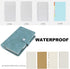 FYY Leather A6 Binder, 6 Ring Notebook, Refillable with Pockets, Blue PU Leather Travel Cover