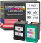 DoorStepInk Remanufactured Ink Cartridge Replacements for HP 98 Black C9364 HP 95 Color C8766 for Deskjet 5940 5943
