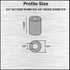 Aluminum Spacer 3/4" OD x 3/8" ID, Round Unthreaded Standoff Bushing, Fits 3/8" or M10 Screws, 10 Pack