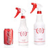 Plastic Spray Bottle 2 Pack, 32 Oz Heavy Duty Leak Proof Mist Sprayer for Cleaning, Hair, Planting, Red