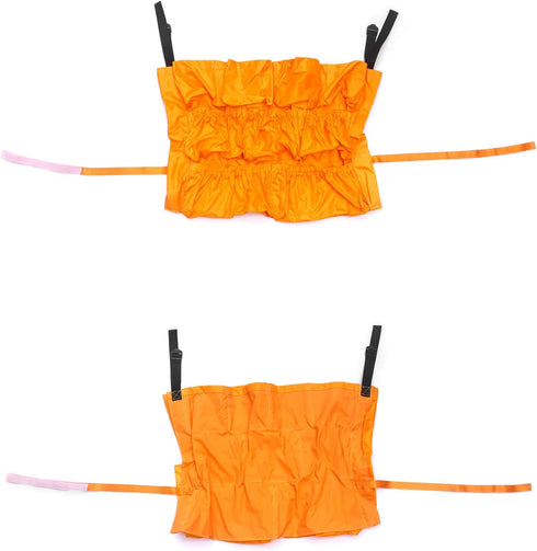 2 Pack 10 Commercial 32-50 QWORK Trash Can Caddy Bag, Pockets Cleaning Caddy Bag, Fit Gallon Can, Round Trash Bag