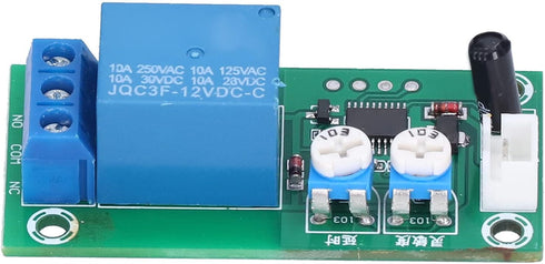 Vibration Sensor Module, DC 12V Adjustable Sensitivity Time Delay Relay Switch Alarm Sensor