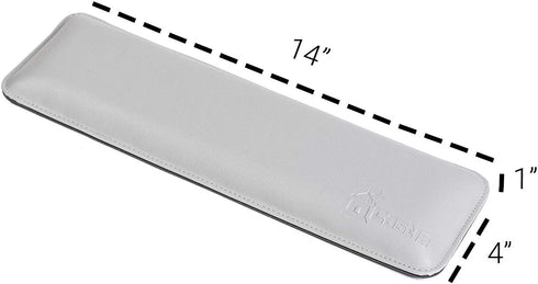 Bailey Tenkeyless Wrist Rest for Keyboards, Leather Ergonomic Support for Typists, Gaming, and Office Use (Stone)