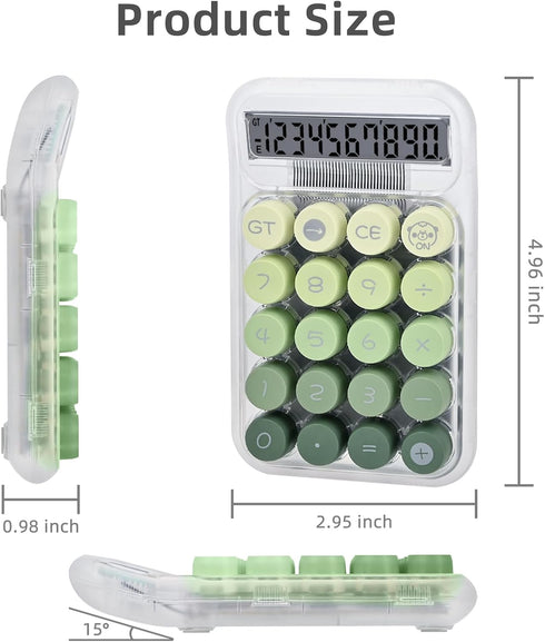 Cute Desktop Calculator, Simple Basic 10 Digit Desk Calculators for Business Office Supplies with Clear LCD Display