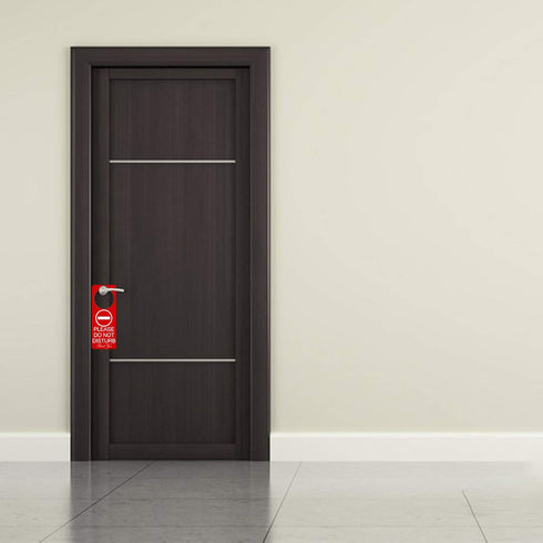 Do Not Disturb Door Hanger Sign, 2Pack Double Sided Please Do Not Disturb and Welcome Please Knock, 9 X 3 inches