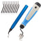 Acrux7 Hand Deburring Tool Kit, 10pcs Rotary Deburr Blades + 1pcs Countersink Blade with Aluminum & Silicone Handle,