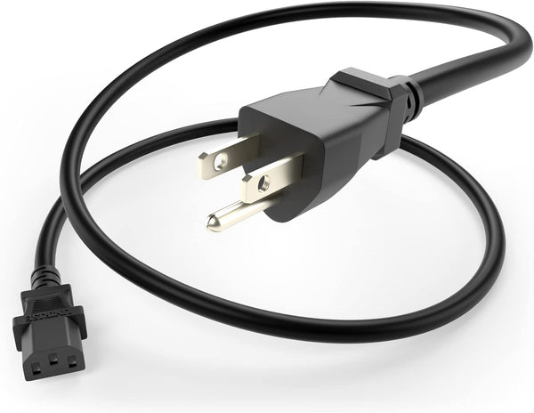 UNC 2ft (0.6m) Power Cord NEMA 5-15P to IEC C13 10Amp 18AWG 125V
