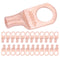 SELTERM 25pcs 8 AWG Battery Lugs, Heavy Duty Copper Wire Ring Terminals, 3/8" Stud, Electrical Cable Ends