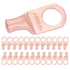 SELTERM 25pcs 8 AWG Battery Lugs, Heavy Duty Copper Wire Ring Terminals, 3/8" Stud, Electrical Cable Ends