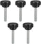 uxcell M5 x 40mm Metric Male Thread Knurled Clamping Knobs, 5 Pcs Black Thumb Screw Hand Clamping Handle