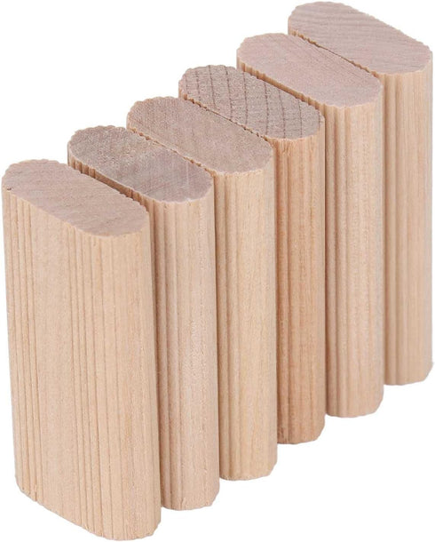 50Pcs Wood Stopper Beech Insertion Dowel Block for Woodworking Furniture Splicing Tool, 6x20x40MM