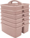 Teacher Created Resources Light Mauve Portable Plastic Storage Caddy, 6-Pack for Classrooms, Kids Room, Office