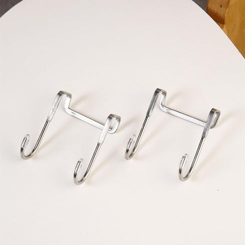 FWJUNHUYC 2 Stainless Steel Bedside Cabinet Door Hooks