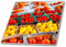 3dRose Fresh Produce on Display at Farmers Market 12 Inch Ceramic Tile