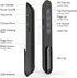 Norwii N76 Rechargeable Presentation Clicker - Long Range Remote for PowerPoint Presentations, Black with Green Light