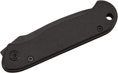 All Matte Black Locking Pocket Knife, Stainless Steel Blade, Aluminum Handle, 3.5" L Folded. 6" L When Opened, Gift Box Included by Creative Gifts International