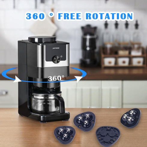 8Pcs Mini Caster Wheels for Small Kitchen Appliances, 360° Rotation Self Adhesive Caster Wheels, Stainless Steel Rollers
