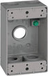 SIGMA ENGINEERED SOLUTIONS 14253-5 Metal Electrical Outlet Box, Weatherproof, Gray, 1 Gang Box with 5 Holes