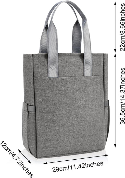 enyuwlcm Oxford Document Bag with Handle | Meeting Office School Organizer File Tote for Carrying Paper Files