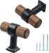 Piutouyar 4 Pack 40mm/1.57" Walnut Cabinet Pulls, Single Hole Wood Drawer Handle Knobs, T Bar Knob Pull Handles