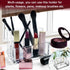 Clear Acrylic Pen Holder - Modern Desk Organizer for School, Home, and Office, Makeup Brush Storage