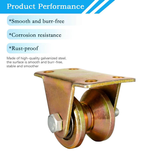 2 Pack 31mm Small Pulley Wheel Galvanized for Rope, Ball Bearing Inside for Light Lifting, Clothesline, Winch