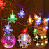 AUAUY 40 19.6FT 2 Snowflakes String Lights, LED String Lights Battery Operated Modes, Waterproof Outdoor Lights