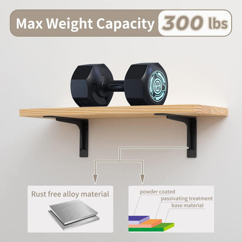 Picesa 6"x 4"Shelf Joint,Pack 4. (6 inch Brackets,L Shelf Bracketsn, Vertical Angle, Premium Alloy Metal Heavy Duty