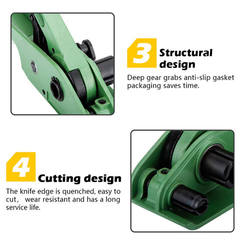 MYFAMIREA Heavy Duty Poly Strapping Tensioner and Cutter for 1/2" -3/4" Width Polyester Strap