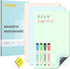 Magnetic Dry Erase Board Sheet, 3 Colors with 4 Markers & 1 Eraser, Reusable 8.5 x 14 Magnetic Whiteboard