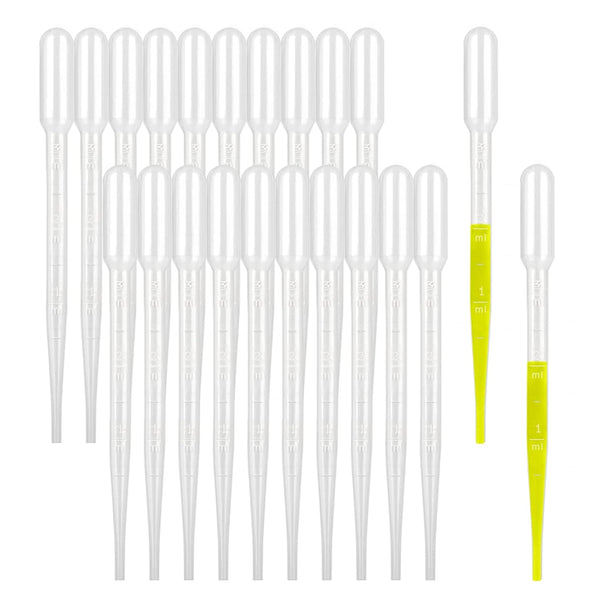 moveland 200PCS Disposable Plastic Transfer Pipettes - 3ml Calibrated Droppers for Science Laboratory & DIY Art