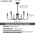 Lurinenna 6-Light Black Farmhouse Chandelier, Rustic Industrial Modern Ceiling Pendant Light, Adjustable Hanging Lamp