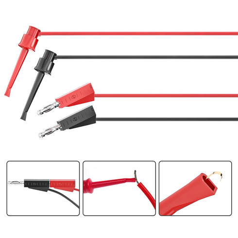 Goupchn Multimeter Test Leads Kit with Alligator Clips, Banana Plug to Test Hook Clips for Electrical Testing