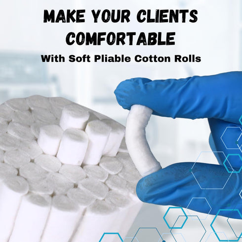 2000 Count Dental Cotton Rolls | Absorbent Nose Bleed Stoppers and Nose Plugs for Dental Procedures, Wisdom Teeth