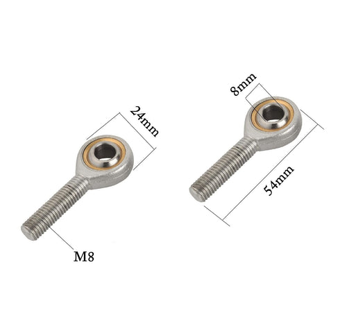 SA8T POS8A 8mm (2 / K, Aperture Metric Self-Lubricating Rod End Joint Bearing Outer Thread Right Hand Pieces)