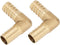 Yoebor Brass Hose Barb Fitting 90 Degree Elbow, 5/8" Barbed (Pack of 2) for Fuel/Air/Water