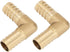 Yoebor Brass Hose Barb Fitting 90 Degree Elbow, 5/8" Barbed (Pack of 2) for Fuel/Air/Water