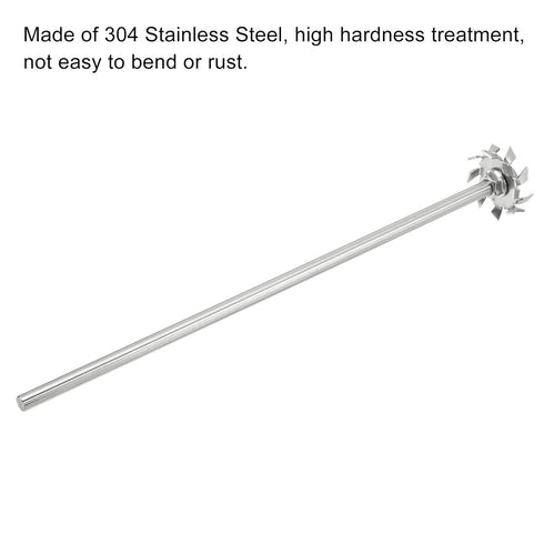 MECCANIXITY 304 Stainless Steel Stirring Rod 11.81" Length with 1.57" ID Dispersion Disc for Industrial, Laboratory