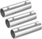 uxcell 3Pcs Straight Pipe Fitting Connector, 304 Stainless Steel 2-Way Hand Rail Tube Connector, 100mm Length