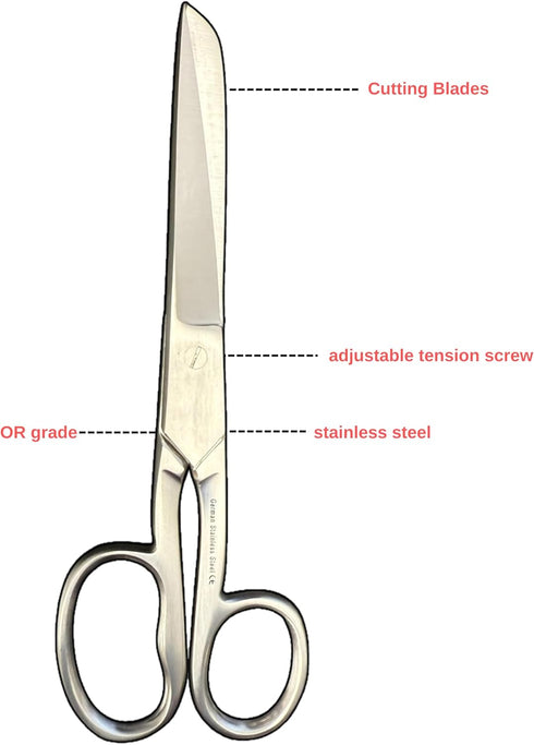 XPRS Medical 7", 1 USA Gauze Scissors, Large Finger Ring, OR Grade