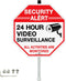 Faittoo Security Sign Video Surveillance Sign with 36" Stake for Outside, 12"x12"