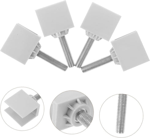 4pcs Luxshiny Heavy Duty Side Table Mounting Clamps Sturdy Under Support Bolt Connectors for Office Furniture Easy
