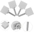 4pcs Luxshiny Heavy Duty Side Table Mounting Clamps Sturdy Under Support Bolt Connectors for Office Furniture Easy